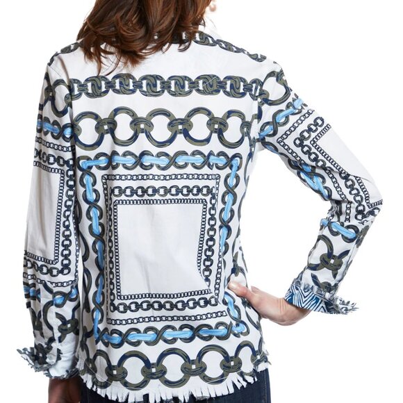 NWT TIZZIE Women's Cape Cod Tunic in Olive Green Size XS - Picture 3 of 4